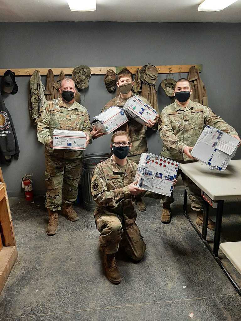 Photos of the Troops receiving their candy! 