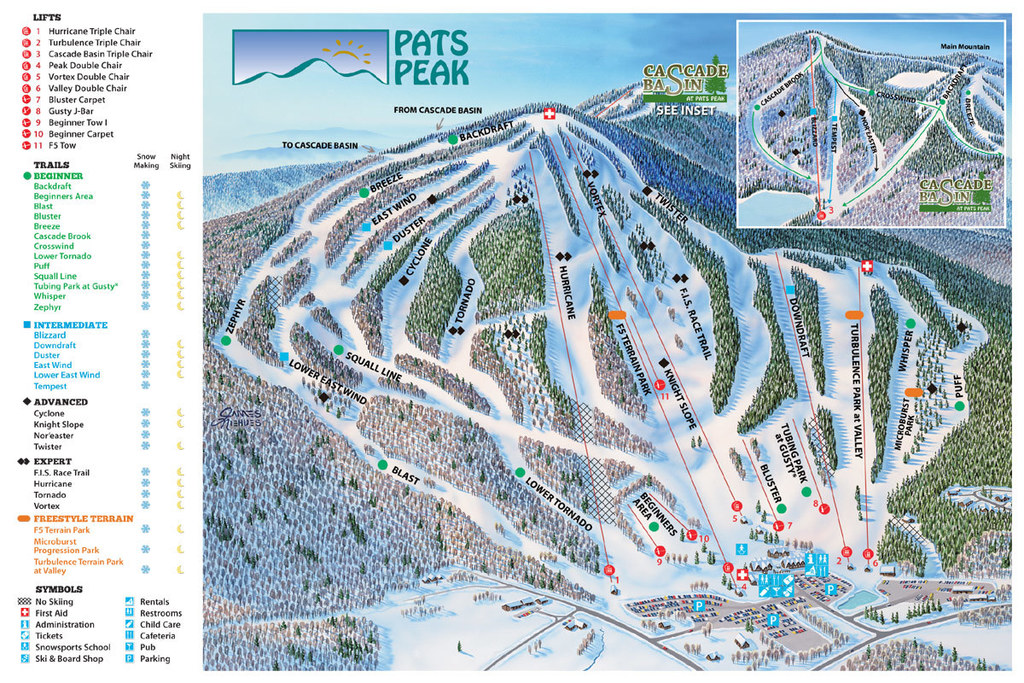 map of Pats Peak ski area