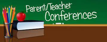 parent/teacher conferences book with apple on top of a table